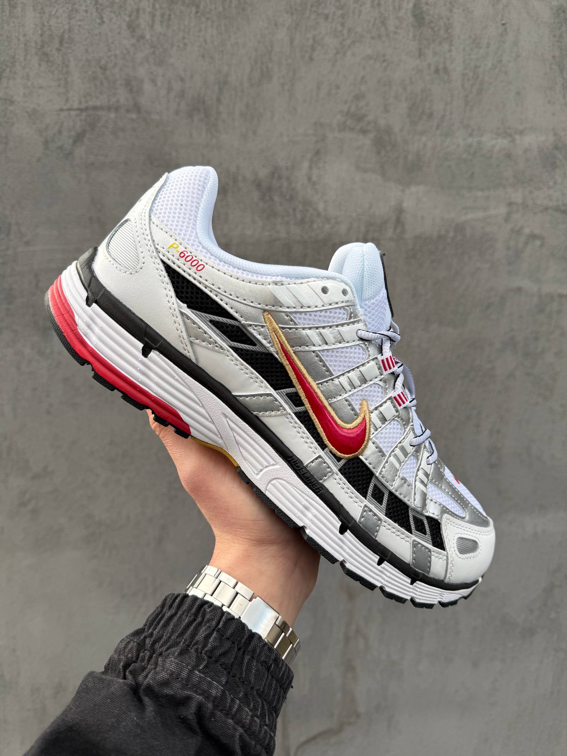 Nike P-6000 White/Silver/Red