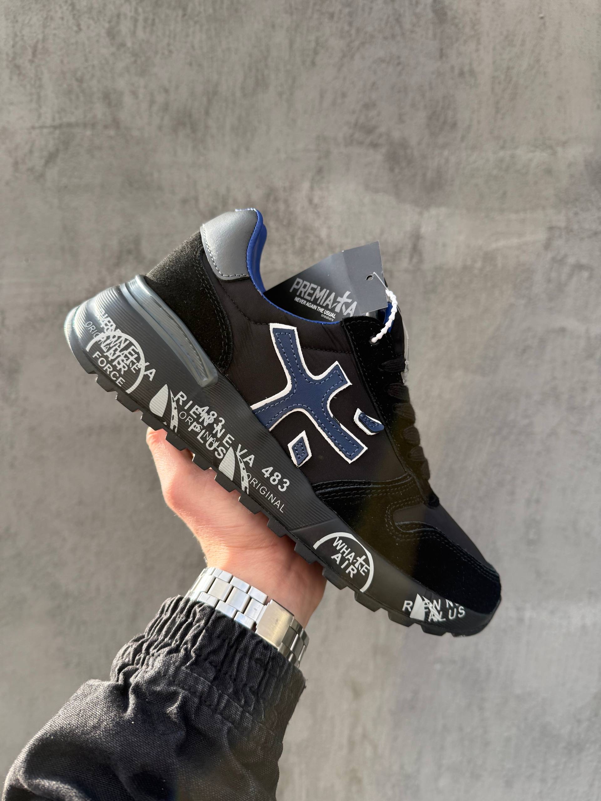 Premiata Mick Black/Blue