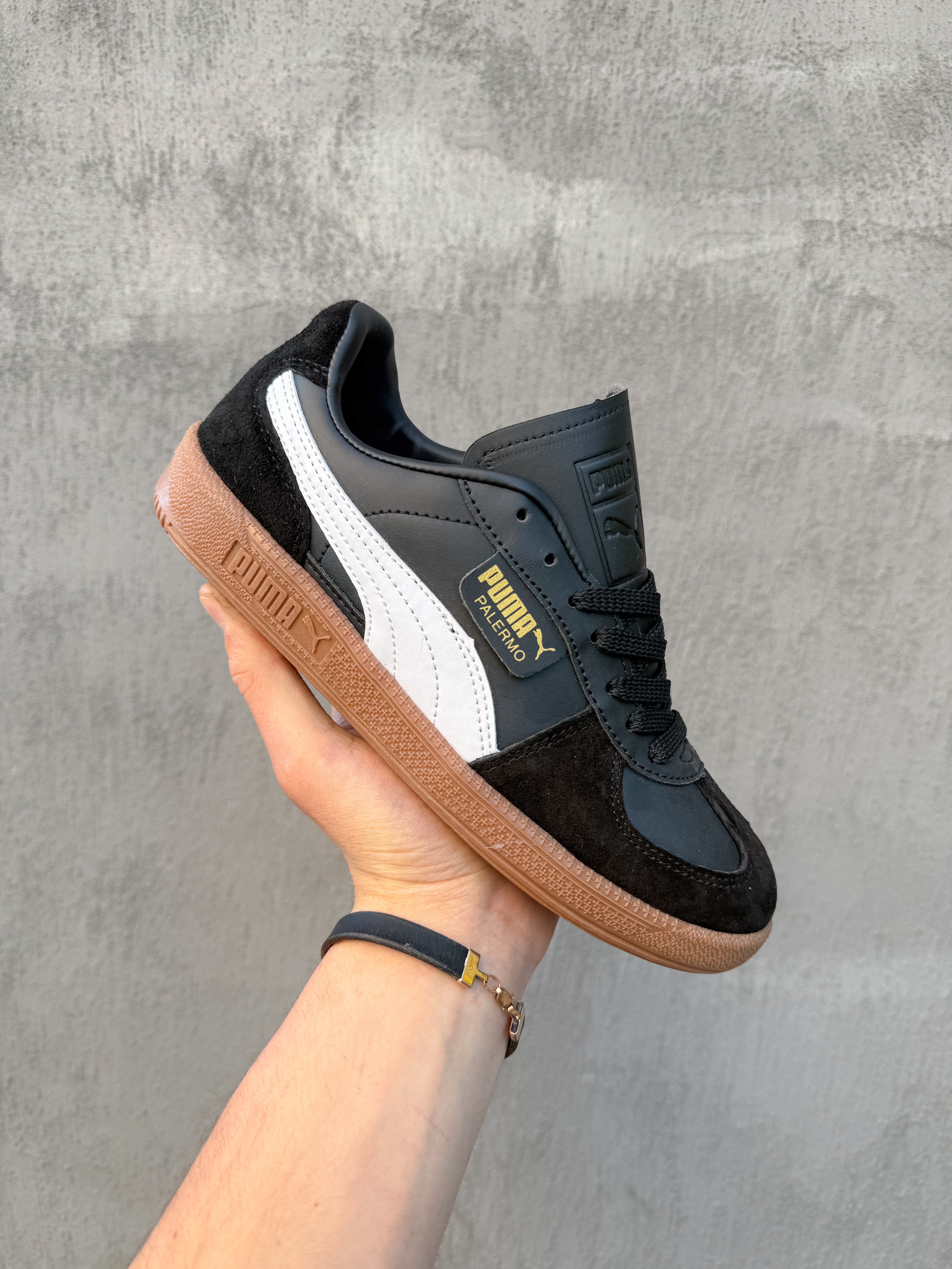 Puma Palermo Leather Black/White Gum